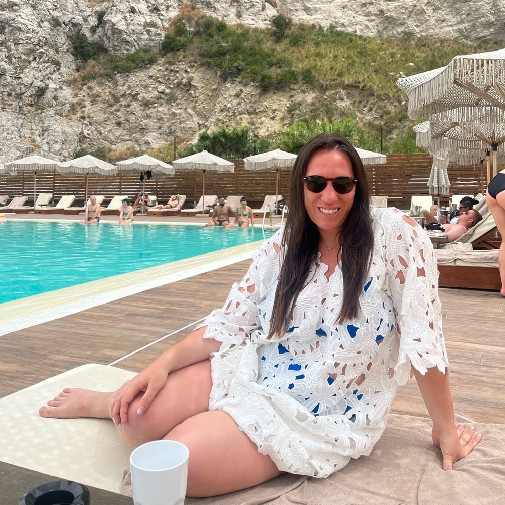 By Anthropologie Floral Eyelet Kaftan
| White Lace Swim Cover-Up - Picture 3 of 4